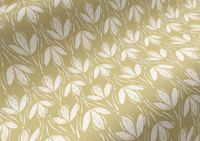 Tea Leaves, Golden Green - Twist&Fit Roller Blind - Image 4